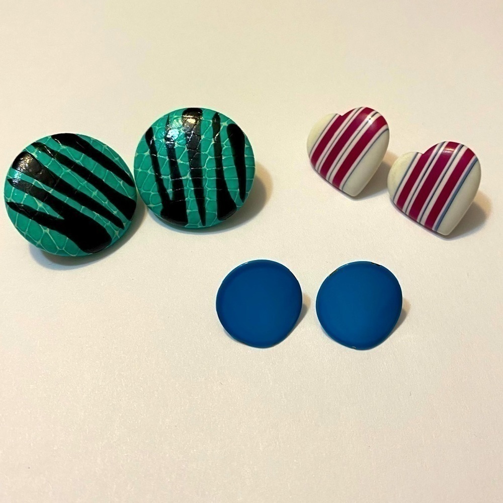 𝅺LOT of 3 Vintage post earrings pairs​​​​​